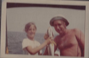 My father and I after a fishing trip. I was about ten, the same age as many of my students.